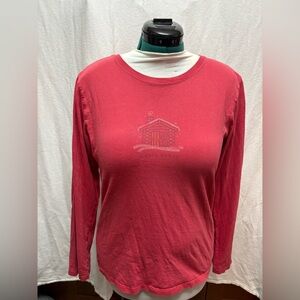 Life Is Good Women's Long-Sleeve Crewneck Top - Cranberry
